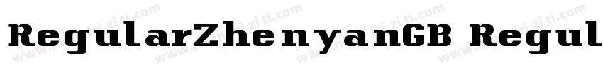 RegularZhenyanGB Regular字体转换